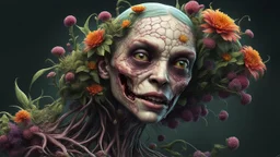 an extremely fertile, parasite-ridden woman. flowers, fertile brood 8k deformed human form, conspicuous, artful, digital art trending on artstation 8k high resolution