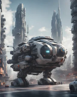futuristic city infrastructure hitech vehicle technological gadgets HAWKEN photorealistic uhd 8k VRAY highly detailed HDR