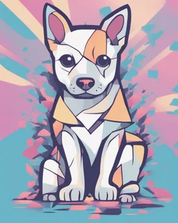 /imagine prompt: Zen Pup::2 Cubism, Pop art, Minimalism, Pastel colors, Surrealism, Cat memes:: t-shirt vector, center composition graphic design, splash brush,plain background::2 mockup::-2 --upbeta --ar 1:1