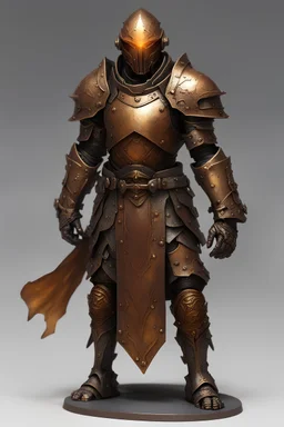 Bronze Warforged Forge Domain Cleric Dnd Amber eyes Scale mail Armor
