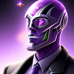 mysterious purple galaxy super villain that has taken over the universe