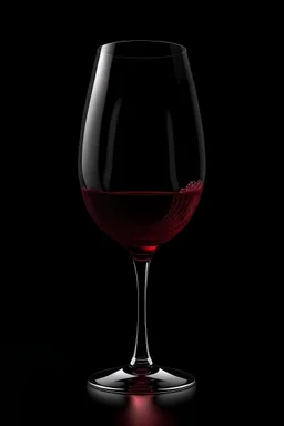 A wine glass half full. dark red, Background artificial intelligence generative ai