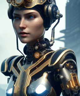 full body cyborg| full body| detailed face| symmetric| steampunk| cyberpunk| cyborg| intricate detailed| to scale| hyperrealistic| cinematic lighting| digital art| concept art| mdjrny-v4 style