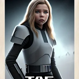 Chloë grace moretz, star wars uniform Empire officer, grey uniform, movie poster