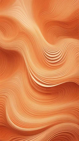 Abstract background with wavy lines, dynamic curves and smooth transitions, bright orange with shades of light beige, in the style of psychedelic art design, modern, with the effect of movement and depth. The pattern is similar to the texture of an octopus
