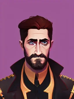 Portrait of a 30 year old strange gay warlock like Jake Gyllenhaal