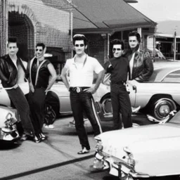 a 50s Greaser ROCK BAND