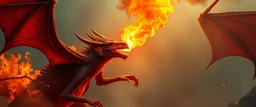portrait of wild fire breathing dragon kangaroo above byzantes