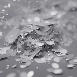 a photograph of silver confetti