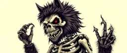 reggae Werewolf Skeleton with lotsa fluffy fur