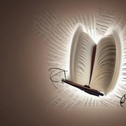 Floating book with magic swirling around it lifting it into the air