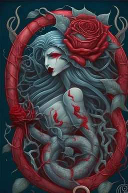 Lyrial the Siren's symbol is a red rose with thorns