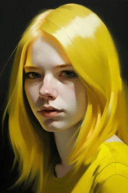 girl with yellow hair