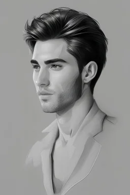 Drawing of a beautiful man