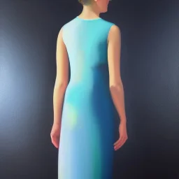 Full body portrait, painting, medium shot lady Orphism