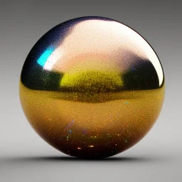 ultra detailed ball Ornament, Iridescent, Citrine,