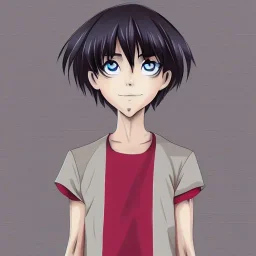 2d cartoon realistic anime character standing