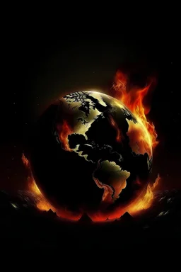 World, end, fire, dark, death