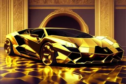 golden Lamborghini by Caravaggio