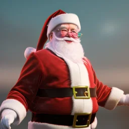 santa claus in the cropland