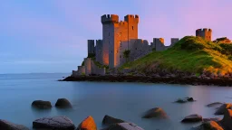 Stone castle by the ocean