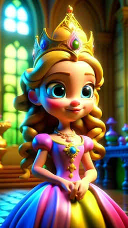 In a kingdom so grand, with a castle so tall, Lived Princess Penelope, fairest of all. With a heart full of dreams and a spirit so free, She yearned for a party, just as regal as she.cartoon,3D