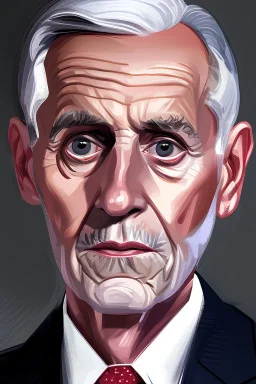 rich skinny old man , attractive portrait of politician