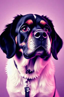 Portrait of dog pop art from 8 tones without gradient