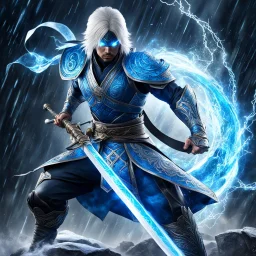 Fhoto full body, reality, Raw, raiden vs sub-zero, super magic storm, mortal combat, light eye, fight digital art, sword, intricate details, powerful composition, captivating, , trending on artstation, sharp focus, studio photo, intricate details, highly detailed, by addiedigi