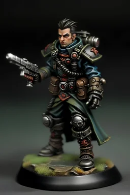 warhammer 40k rogue trader, young handsome male, 20 years old