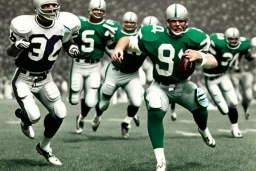 Boston Shamrocks American Football team, Magazine Cover, Vintage photo, 1950's football, team photo, realistic, hyperdetailed, perfect anatomy