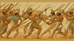 Pharaonic soldiers fighting in battle