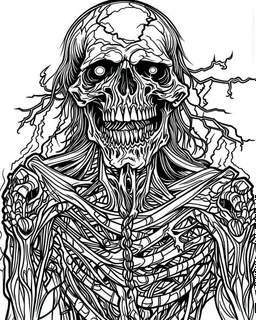 create a 2d black outline, "full body scary psycho monster coloring book for adults", coloring page, low details design, black contour, coloring page design, coloring page for adults,horror background, black contour and white space beetween contour, same contour,sketch style, horror style, creepy style, minimalist, halloween background,simple, white background