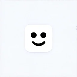 AI LOGO simple, winking face