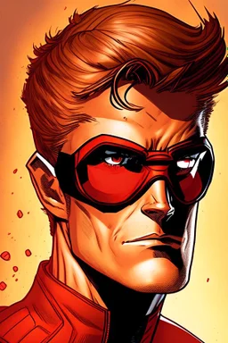 A comic portrait of Scott Summers