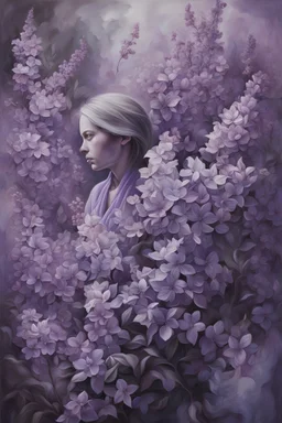 purple abstract figures, in cool shades of lilacs and grays, subtle gradients, a sense of motion frozen in time., conceptual art, painting, cinematic, wildlife photography, hyperdetailed, hyperrealistic, photorealism, meticulous