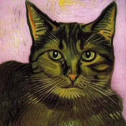 Portrait of a cat by Van Gogh