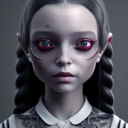 wednesday addams Jena Ortega, hyper detail, octane render, unreal engine 5, 8k resolation