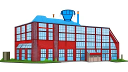 Factory building for party decoration.