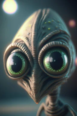 alien with one eye ,cinema 4d, octane render, high detail