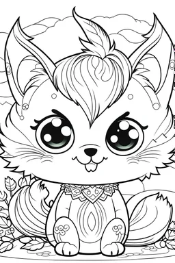 Cute coloring page no color