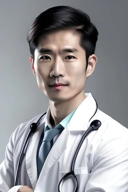 Handsome Asian doctor