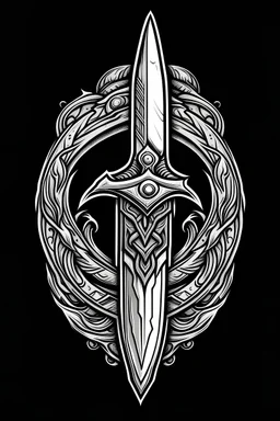 mythical dagger with cloak Logo