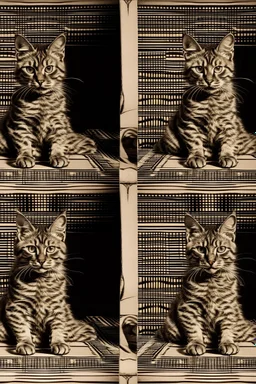 Stereoscope pattern image of a cat