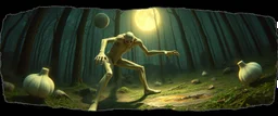 3d airbrush render,i was cooking garlic and went out to eat and something hit me hard and i wake up puked and wrestled a albino lycantrophic tap dancer and ran to the forest to sleep , pinhole cam, airbrush 3d rendering, in the style of Titian and Dali , torn edges on border