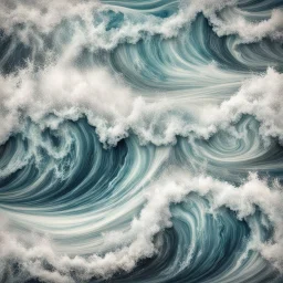 Hyper Realistic sea waves marble texture with rustic background & vignette effect