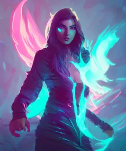 arcane style character magic digital painting bioluminance Alena Aenami Artworks in 4K design by Lois van baarle by Sung Choi by John Kirby artgerm and greg rutkowski and magali villeneuve Mage Fighter Assassin