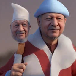 Recep Tayyip Erdogan as Papa Smurf