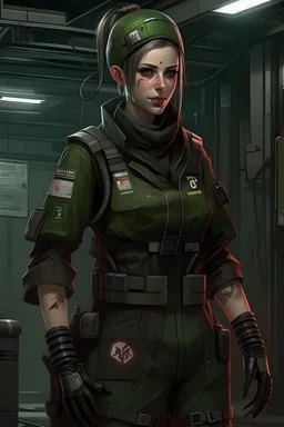 Cyberpunk military nurse