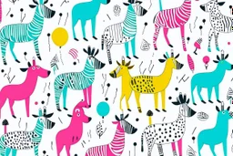 cool fundesign party animal theme simple 3 colours